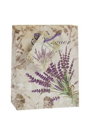 Geschenktüte 'Summer Garden Lavendel', 11,5 x 6 x 14,5 cm