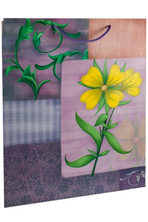 Geschenktüte 'Gartenblume' lila, groß