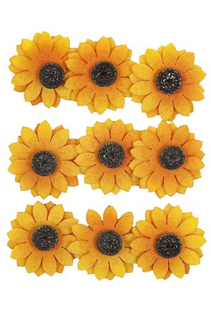 Filz-Sticker 'Sonnenblume' 9er-Set