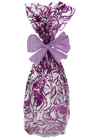 Schmuckbeutel 'Rosen' violett 20 x 35 cm - 10er Pack