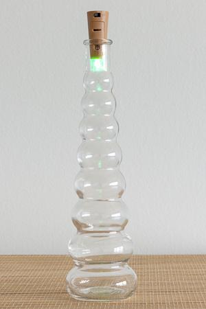 Led Glas Becher Iceglas 400 ml Led bunt oder blinkend Batterie wechselbar  Bar