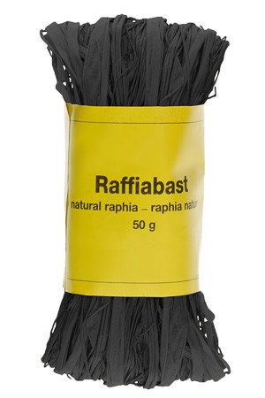 Raffia Bast 50 g schwarz