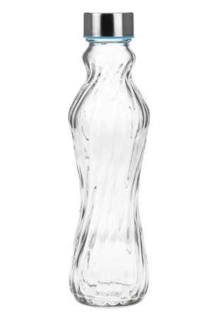 Glasflasche 465 ml mit Facetten