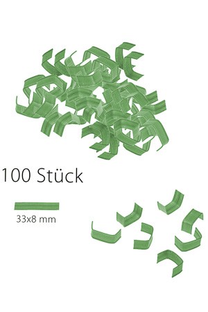 U-Clips 33 x 8 mm grün, 100 Stück