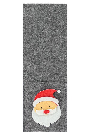 Besteckhalter 'Weihnachtsmann' aus Filz, 9 x 26 cm