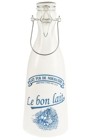 Keramikflasche 'Vintage' 1000 ml 'Le bon lait'