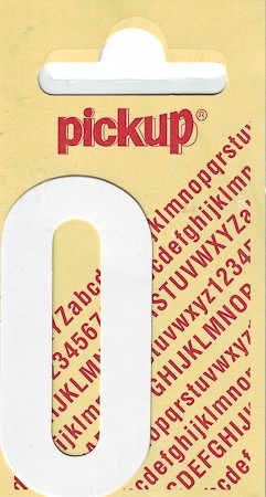 Sticker 'Buchstabe O, 60 mm' weiß