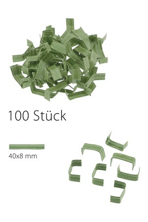 U-Clips 40 x 8 mm grün, 100 Stück