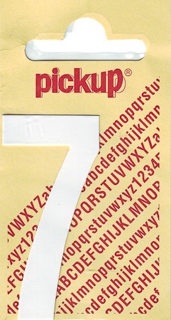 Sticker 'Ziffer 7, 60 mm' weiß