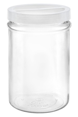 Vorratsglas 'Ortes' 5 Liter mit Schraubdeckel weiß