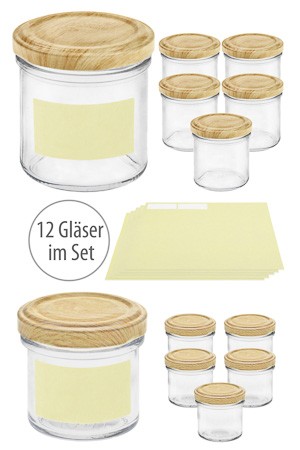 Pesto-Glas Set, 12 Gläser