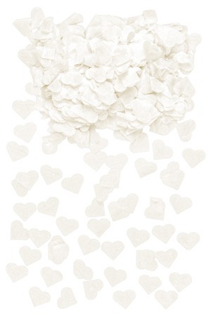 Streudeko 'Herz' aus Papier weiß, 10 g