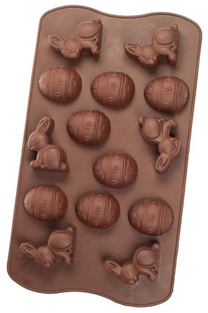 Schokoladenform 'Osterei und Hase' Silikon