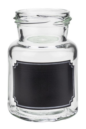 Rundglas 150 ml mit Tafel - 2. WAHL