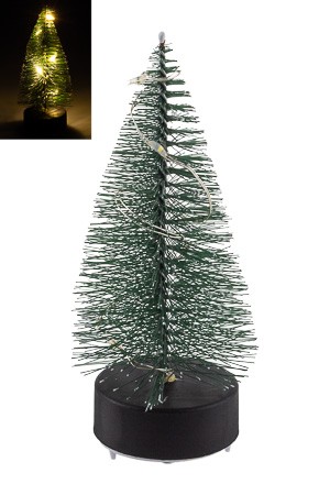 Deko-Tannenbaum mit 5 LEDs, 10 cm, grün
