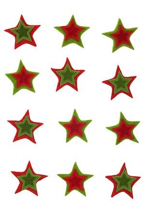 Filz-Sticker 'Sterne' groß, 12 Stück
