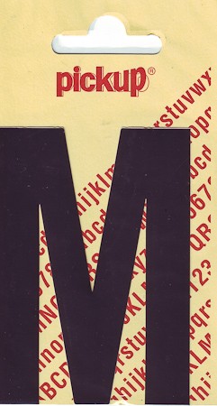 Sticker 'Buchstabe M, 90 mm' schwarz