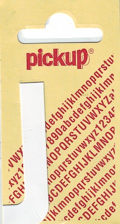 Sticker 'Buchstabe J, 60 mm' weiß