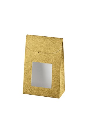 Sichtfenstertasche gold, klein