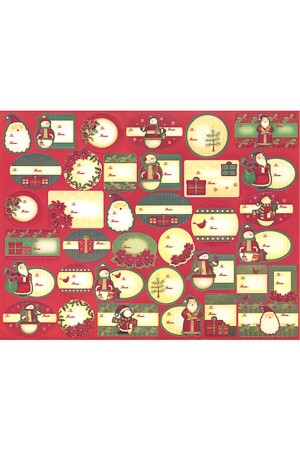 Geschenkaufkleber 'Weihnachten' rot, 72 Stück
