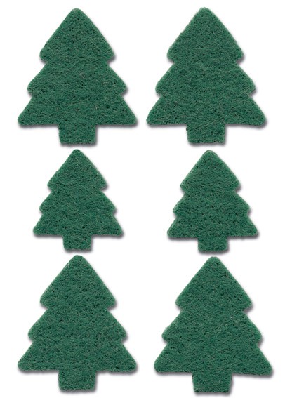 Weihnachtsetiketten 'Weihnachtsbäume' Filz