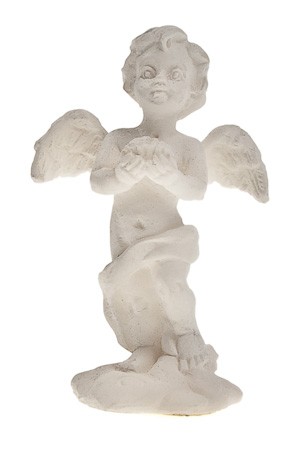 Miniatur zum Aufkleben 'Engel mit Muschel'