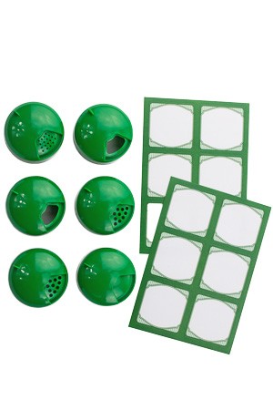 Cubi Multikappe 6er plus 12 Etiketten, grün