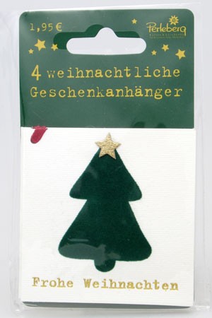Weihnachtsanhänger - Tannenbaum (VIERERPACK)