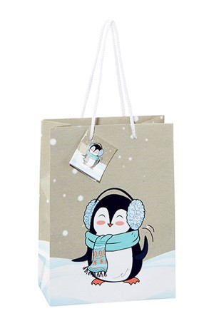 Geschenktüte 'Pinguin', 17 x 9 x 23 cm