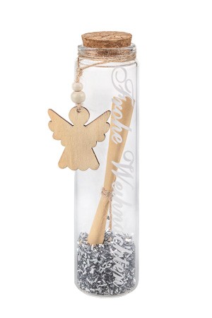 Deko-Korkenglas 'Frohe Weihnachten', 15 cm