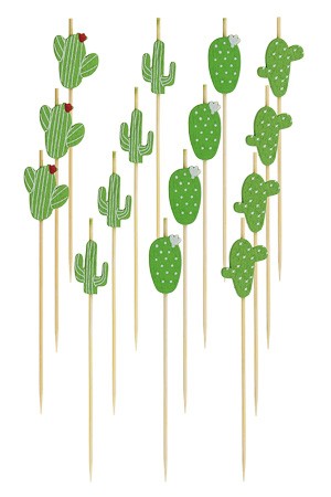 Bambusstäbchen 'Kaktus', 12 cm, 15 Stück