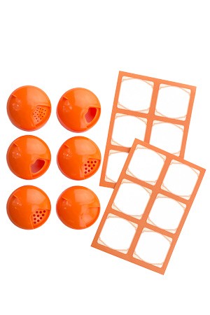 Cubi Multikappe 6er plus 12 Etiketten, orange