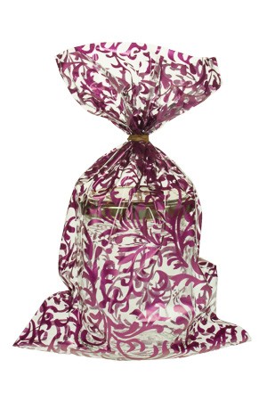 Schmuckbeutel 'Brokat' violett 15 x 25 cm - 10er Pack