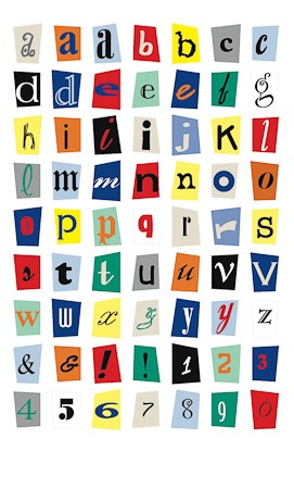 Epoxy-Sticker 'Alphabet der Villa Kunterbunt'