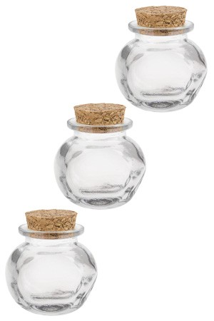 Korkenglas 'Bonbonglas' 35 ml, 3er Pack