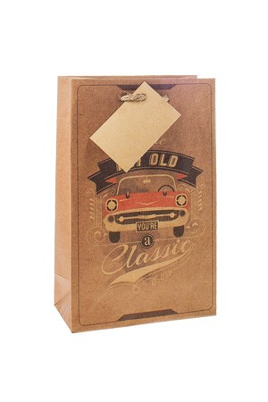 Geschenktüte 'Classic Car', 12 x 6 x 19 cm