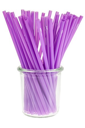 Mini Trinkhalme violett, 50er Pack