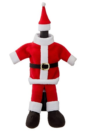Flaschenverkleidung 'Santa mit Beinen', 2-teilig