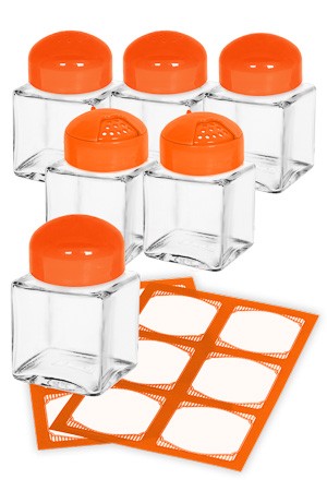 Cubi Mix orange, 6er mit Etiketten
