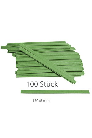 Clipbandverschlüsse 150 x 8 mm grün, 100 Stück