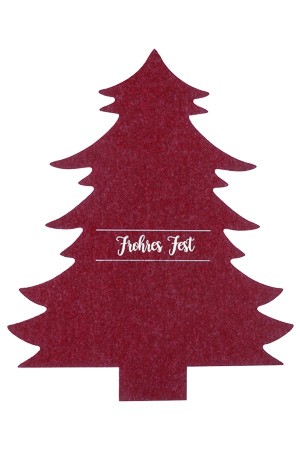 Besteckhalter 'Weihnachtsbaum' bordeaux, 19 x 23 cm