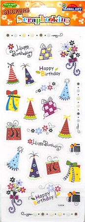 Transparent-Sticker 'Happy Birthday'