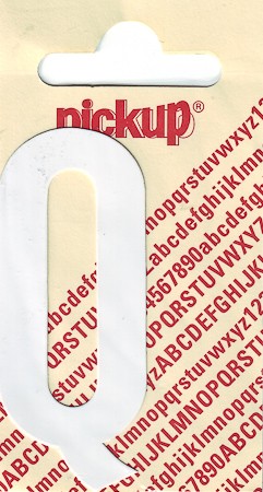 Sticker 'Buchstabe Q, 60 mm' weiß