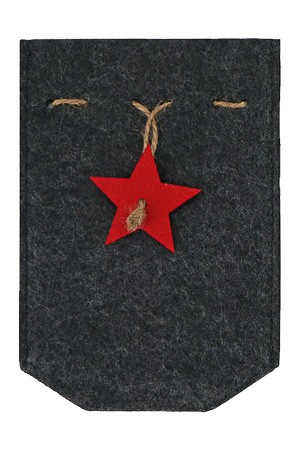 Filzbeutel mit Zugband anthrazit, 13 x 18 cm