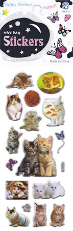 Epoxy-Sticker 'Süße Kätzchen'