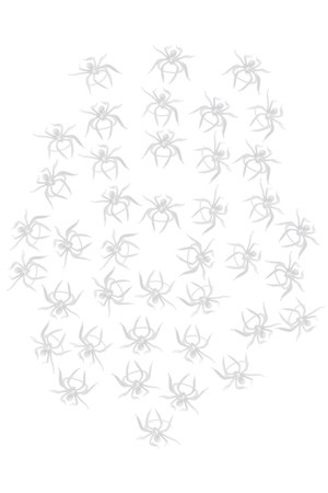 Deko-Spinnen 3,5 cm, transparent, 40 Stück