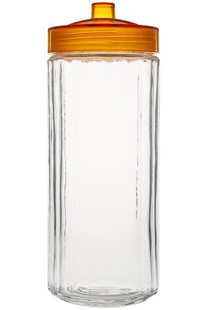 Vorratsglas 2,2 Liter, Deckel orange