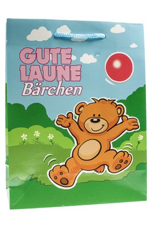 Geschenktüte 'Gute Laune Bärchen', 25 x 8,5 x 34 cm