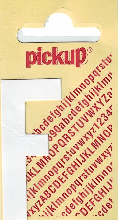 Sticker 'Buchstabe F, 60 mm' weiß
