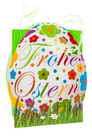 Geschenktasche 'Osterei - Frohe Ostern', 13,5 x 6 x 17,5 cm